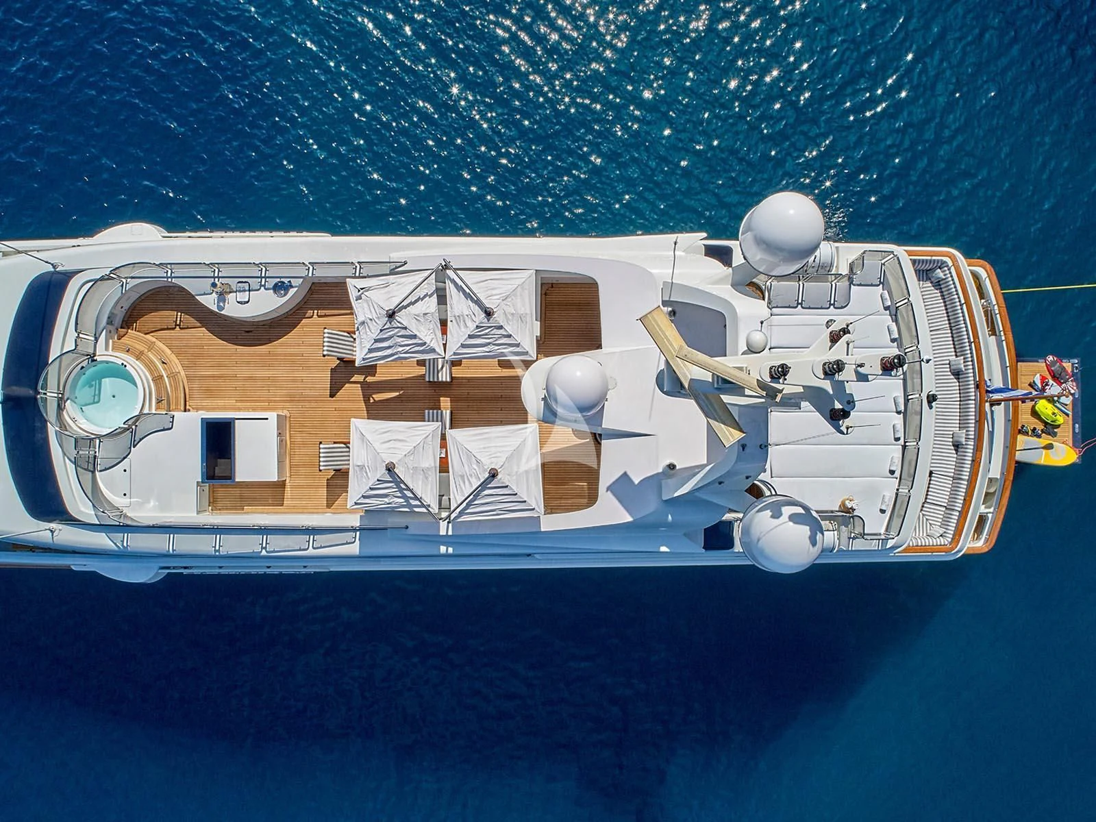 a satellite in space aboard ALEXANDRA Yacht for Charter