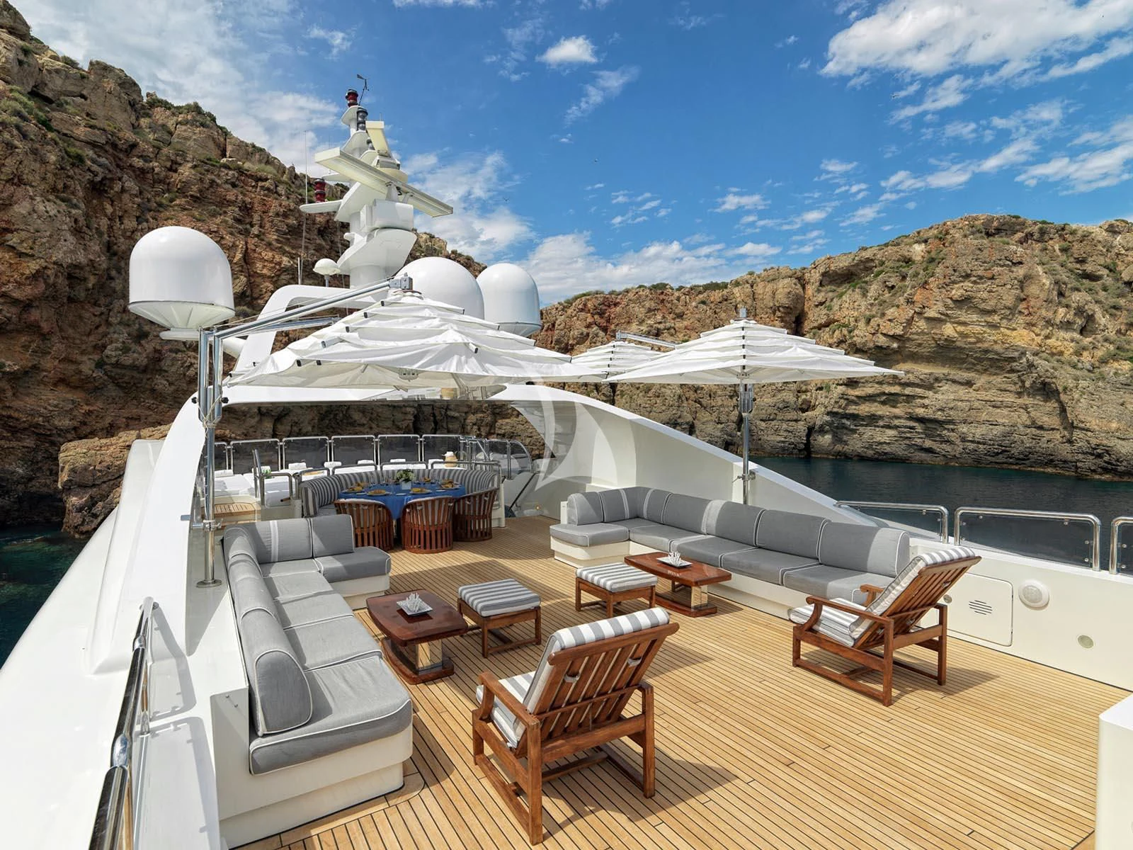 a boat on a body of water aboard ALEXANDRA Yacht for Charter