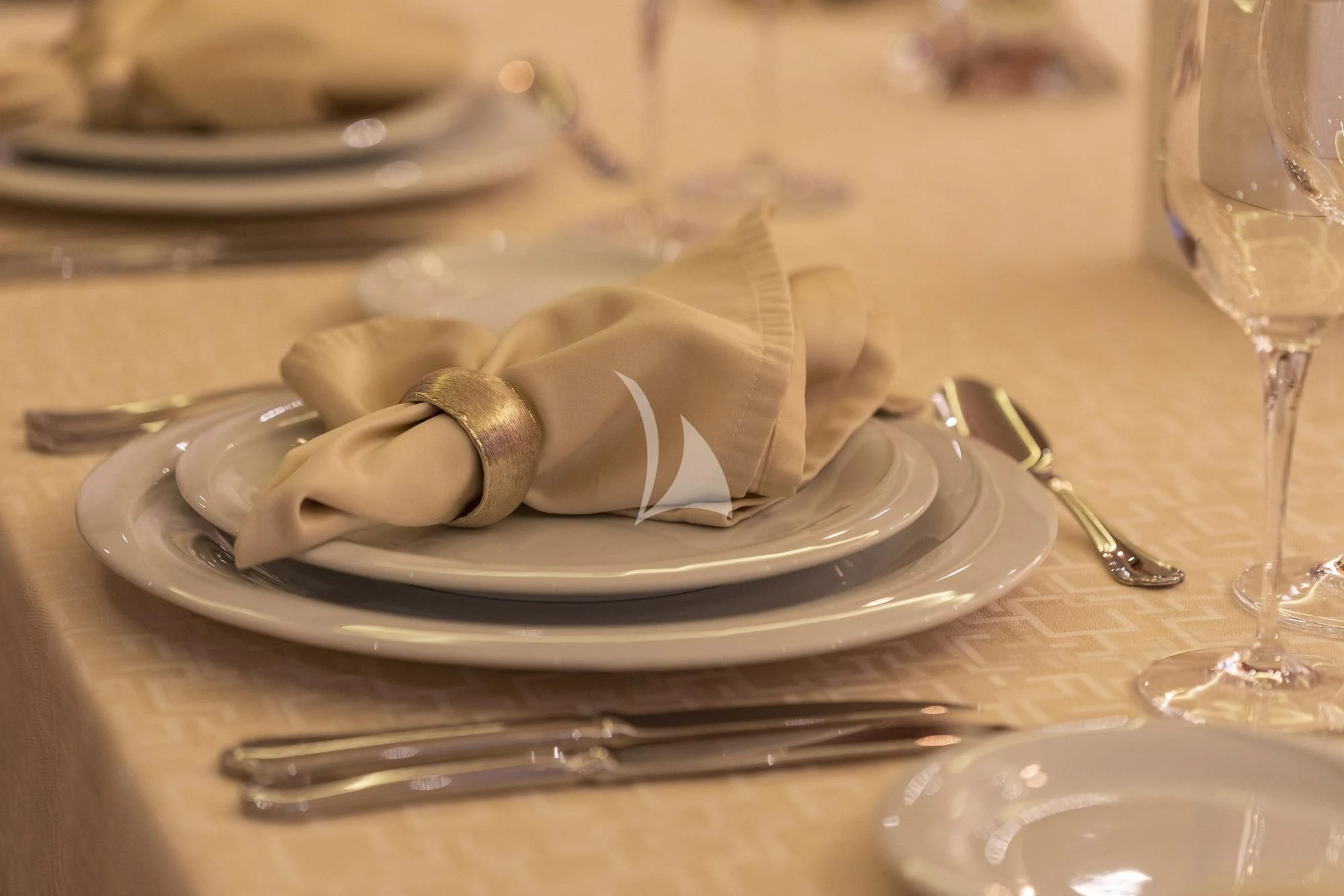 a plate of dessert aboard ALEXANDRA Yacht for Charter