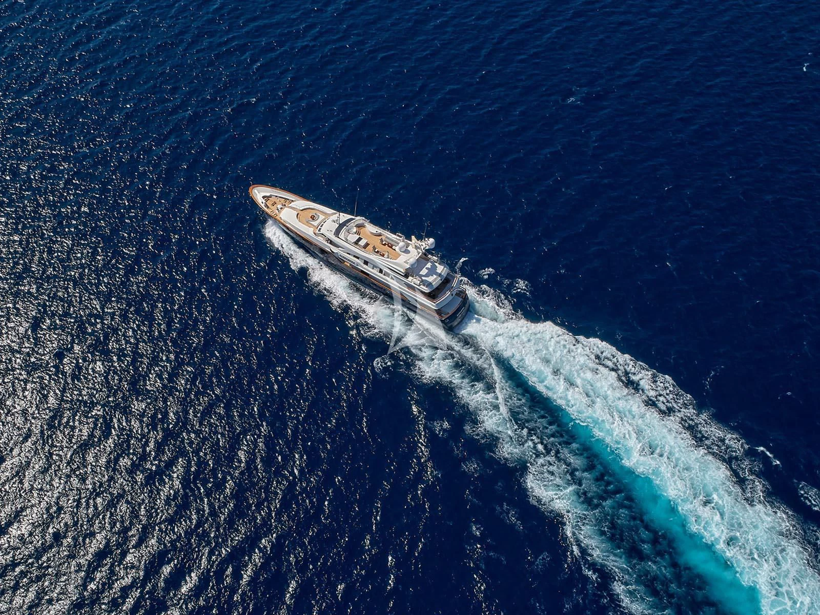 a submarine in the water aboard ALEXANDRA Yacht for Charter