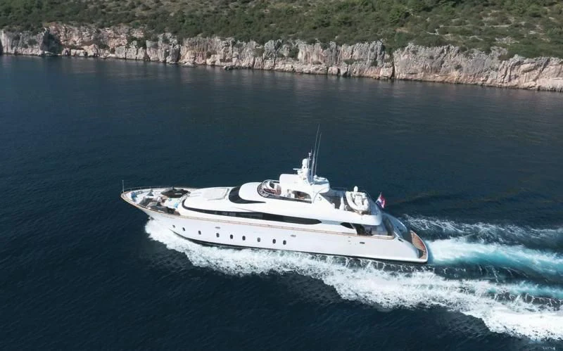 a boat on the water aboard TUSCAN SUN Yacht for Charter