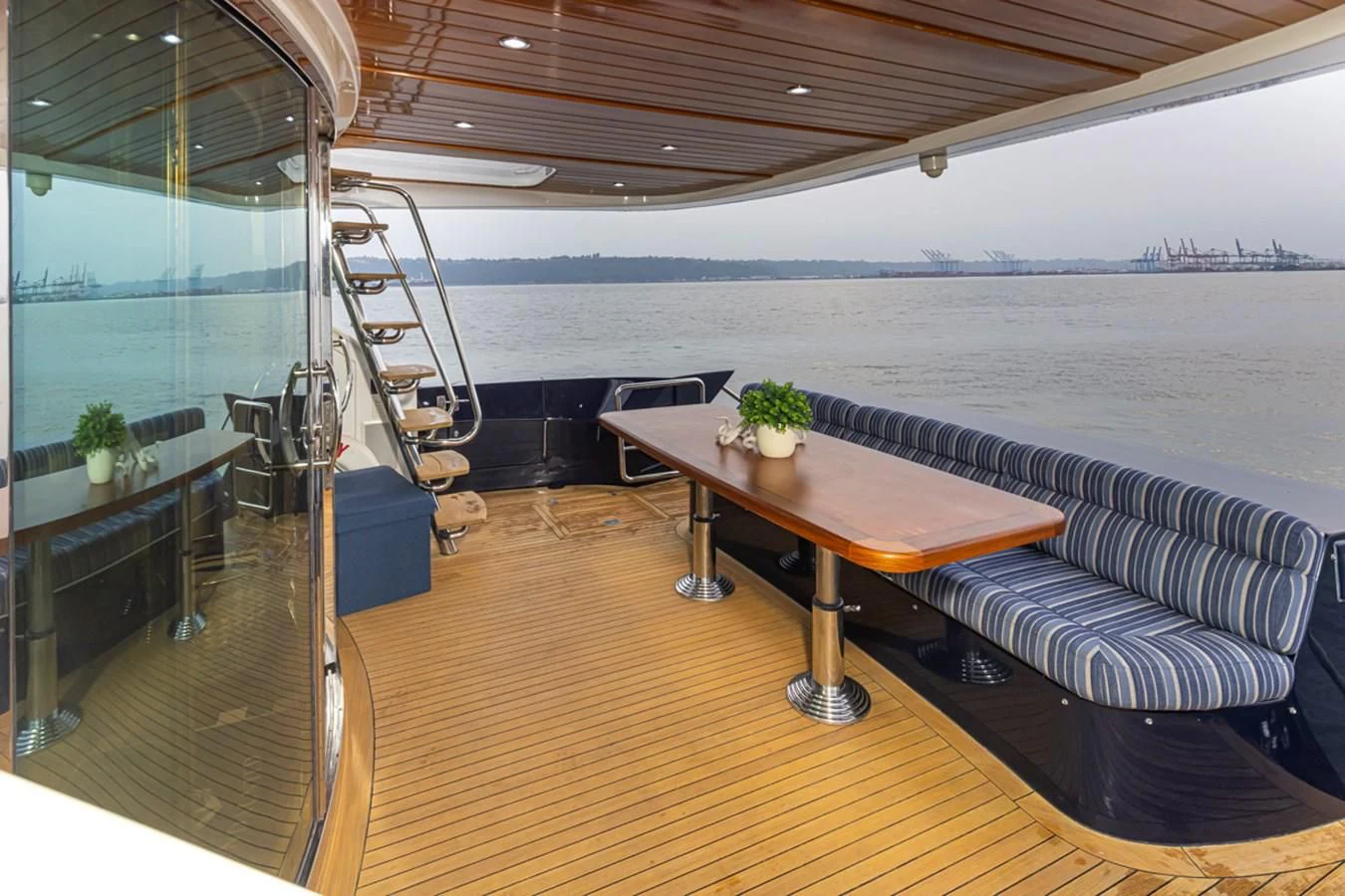 a boat on the water aboard UNDAUNTED Yacht for Sale