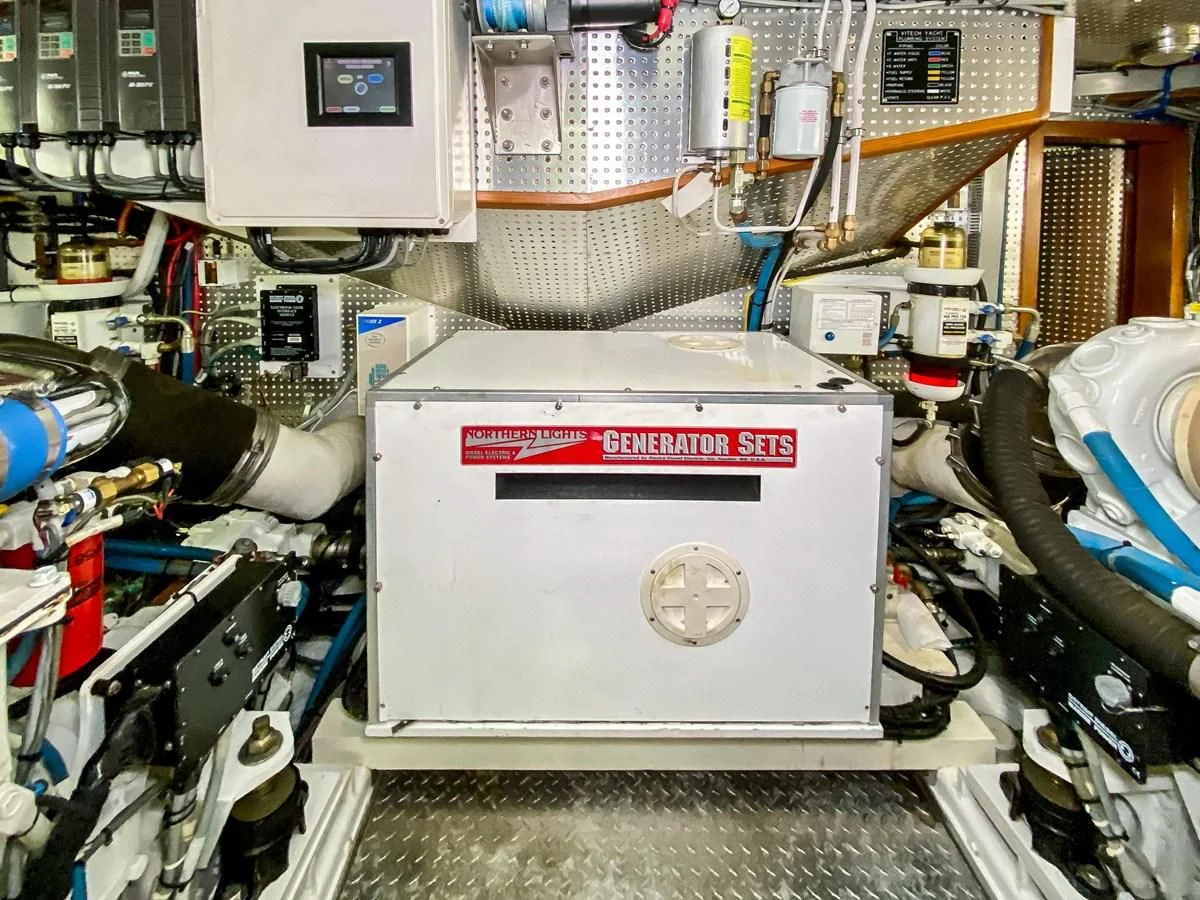 a machine with a label on it aboard UNDAUNTED Yacht for Sale