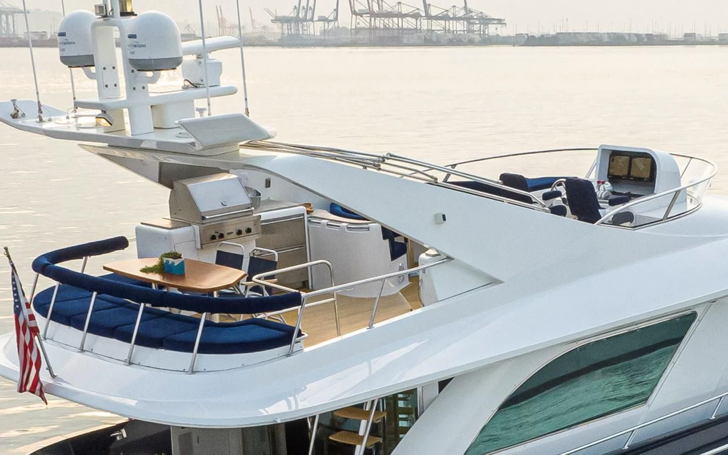 a boat on the water aboard UNDAUNTED Yacht for Sale