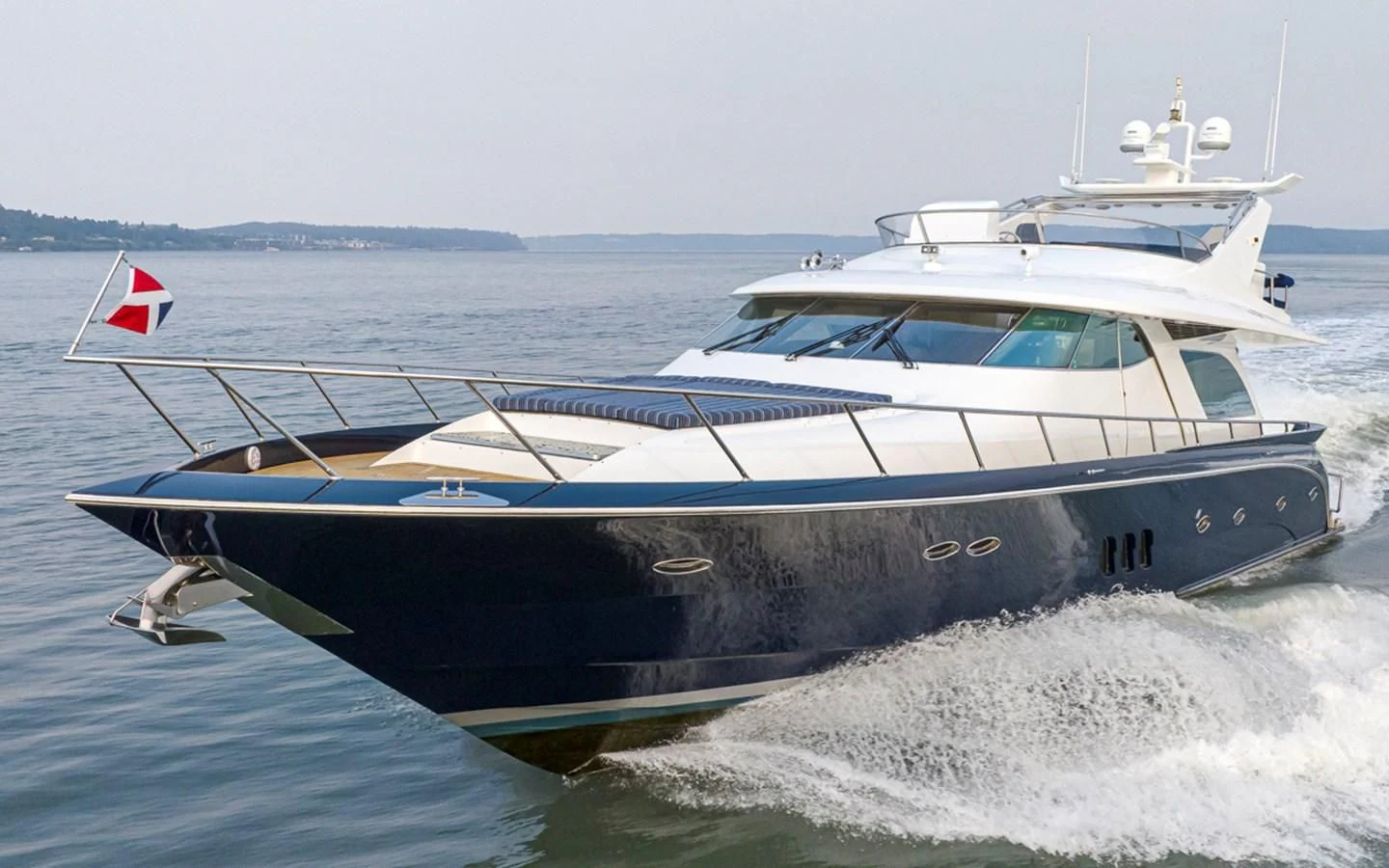 a boat in the water aboard UNDAUNTED Yacht for Sale