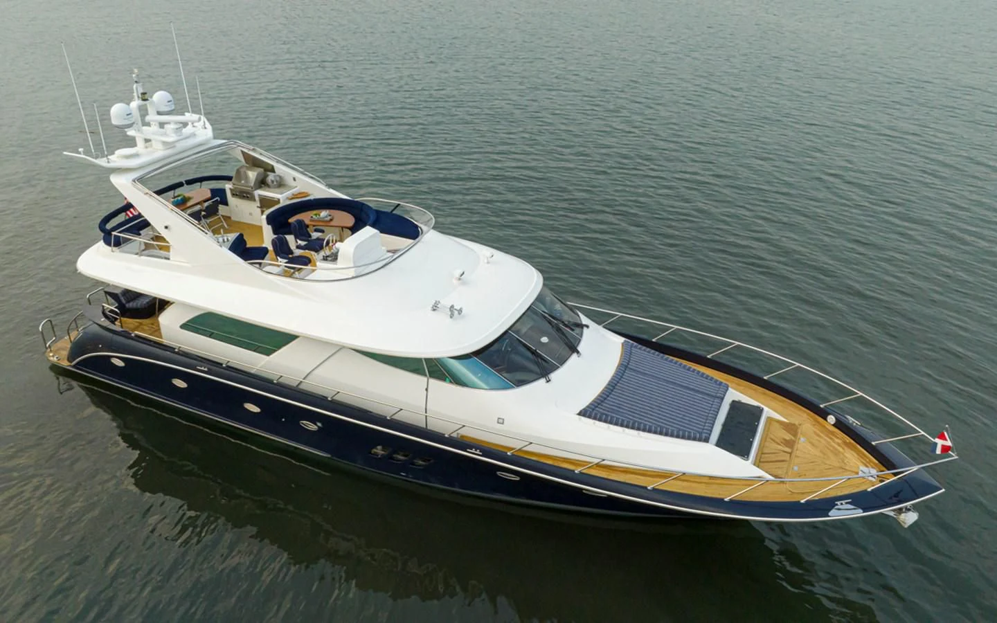 a boat on the water aboard UNDAUNTED Yacht for Sale