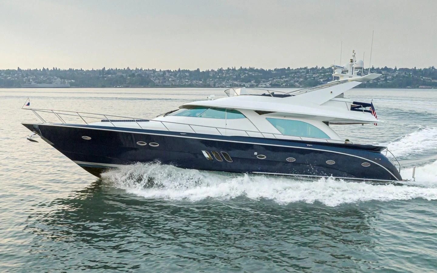 a boat on the water aboard UNDAUNTED Yacht for Sale