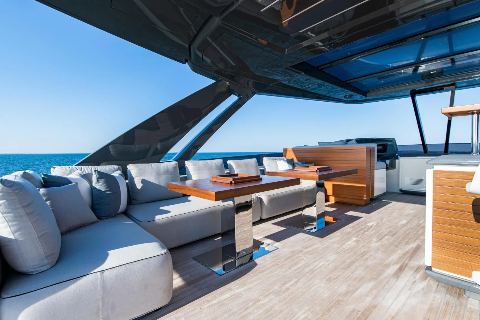 a room with a couch and a table aboard ISLA MARIE Yacht for Sale