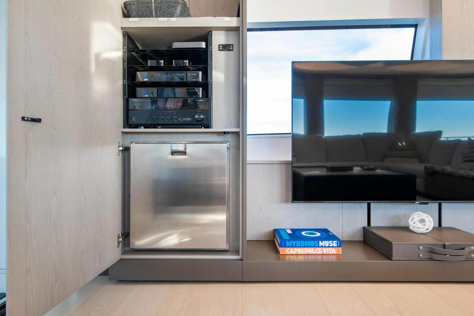 a large silver oven aboard ISLA MARIE Yacht for Sale