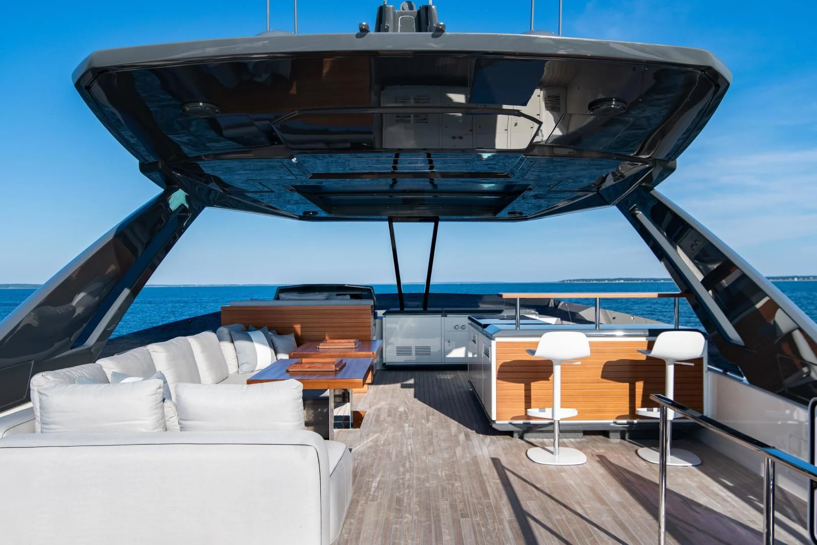 a large ship in a large body of water aboard ISLA MARIE Yacht for Sale