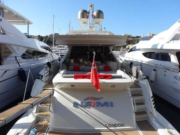 boats are parked in the water aboard NAMI Yacht for Sale