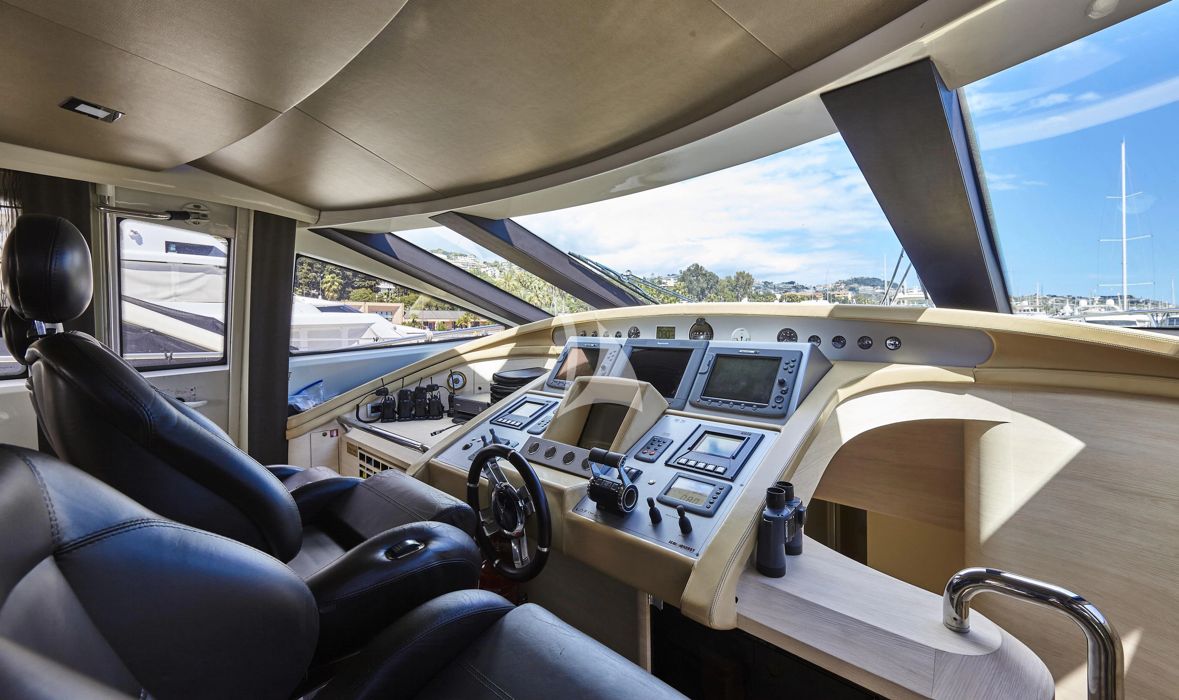 inside of a car aboard NAMI Yacht for Sale