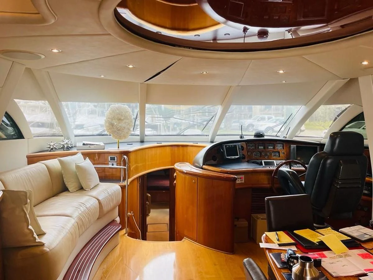 inside of a car aboard LADY ESTHER Yacht for Sale