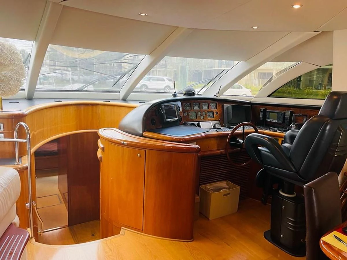 a car parked in a room aboard LADY ESTHER Yacht for Sale