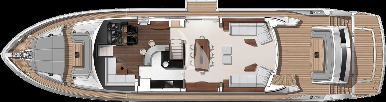 a model of a building aboard BLUE INFINITY Yacht for Sale