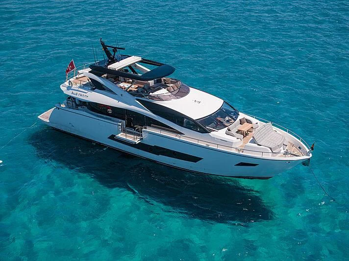 a boat on the water aboard BLUE INFINITY Yacht for Sale