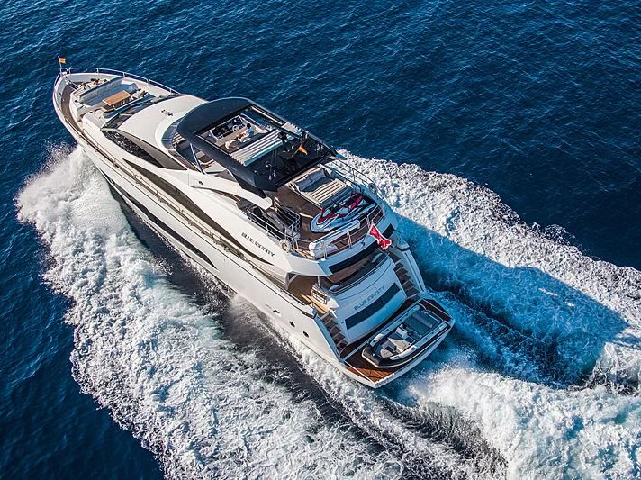 a ship on the water aboard BLUE INFINITY Yacht for Sale