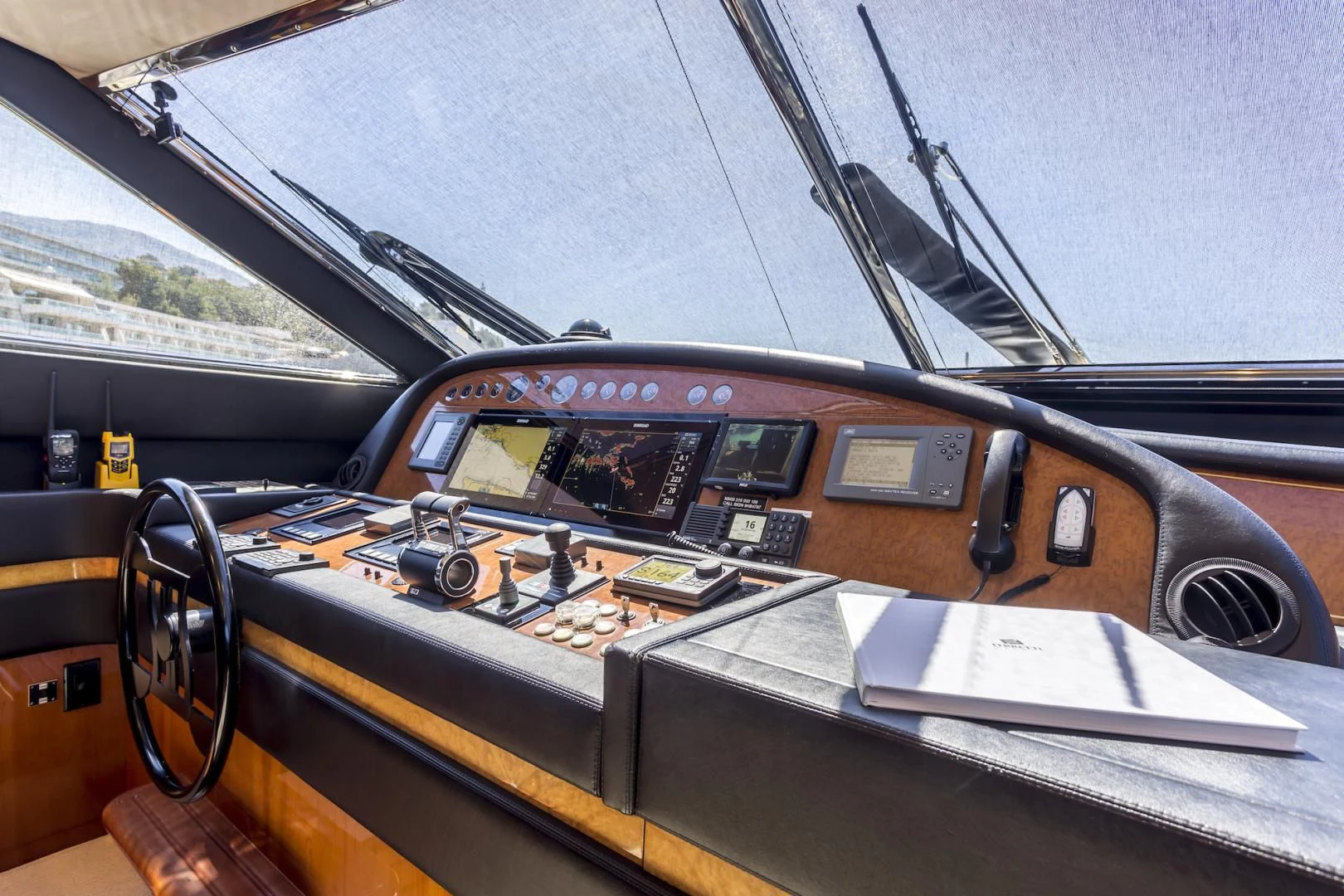 the inside of a car aboard MISS KATARIINA Yacht for Sale