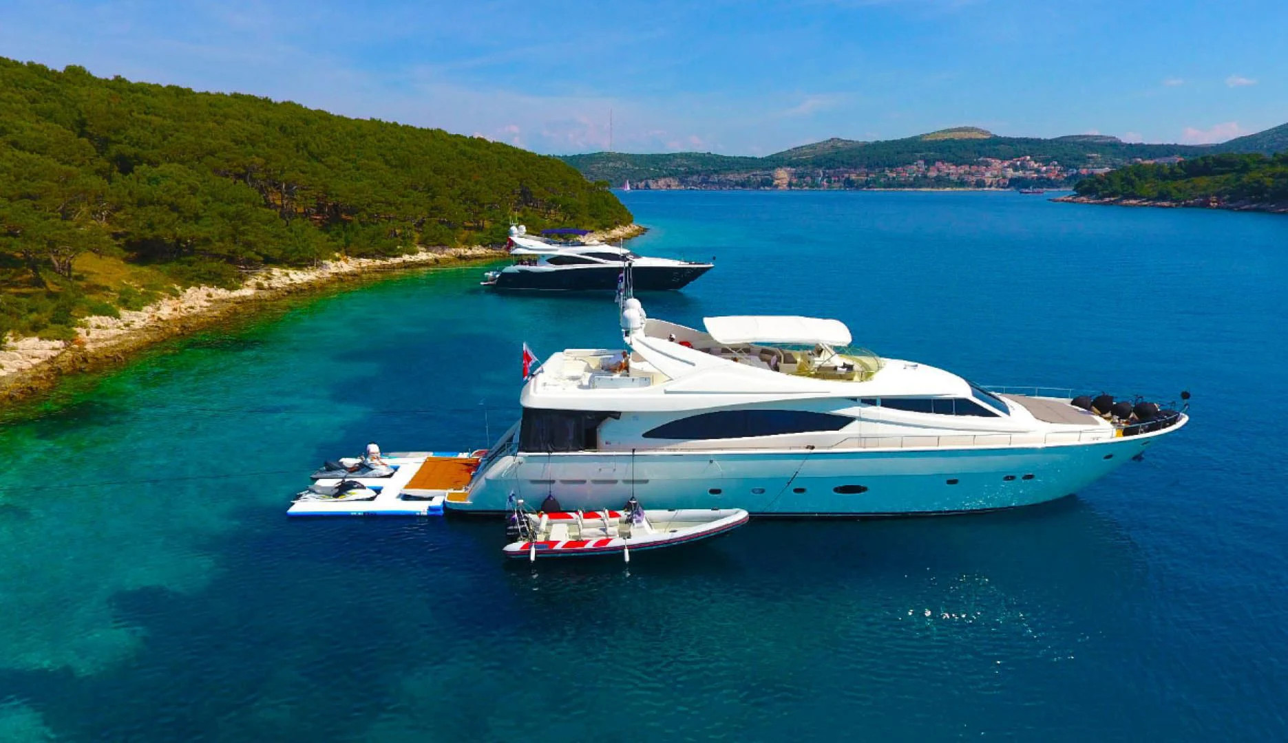 a boat on the water aboard MISS KATARIINA Yacht for Sale