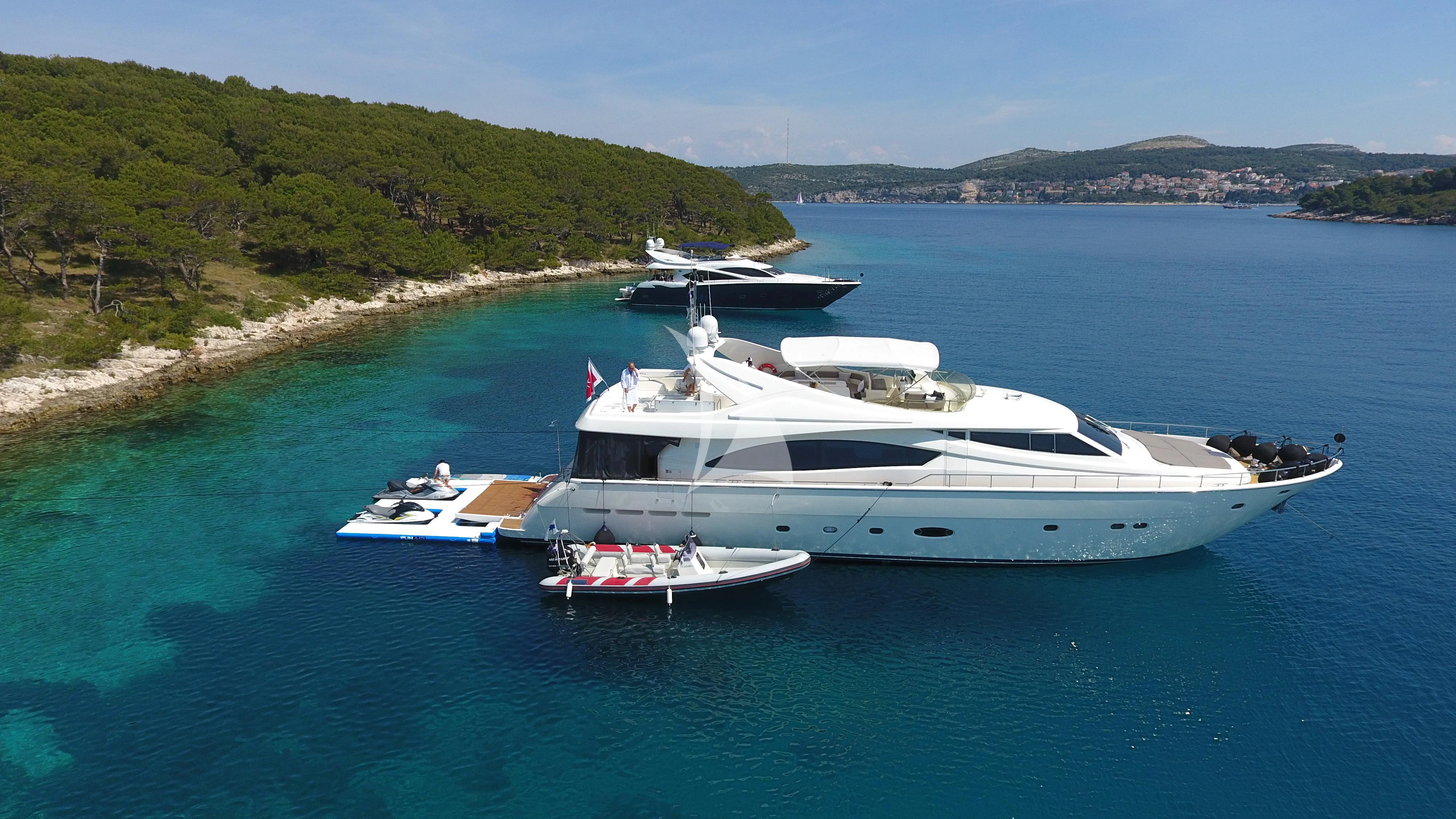 a boat on the water aboard MISS KATARIINA Yacht for Sale