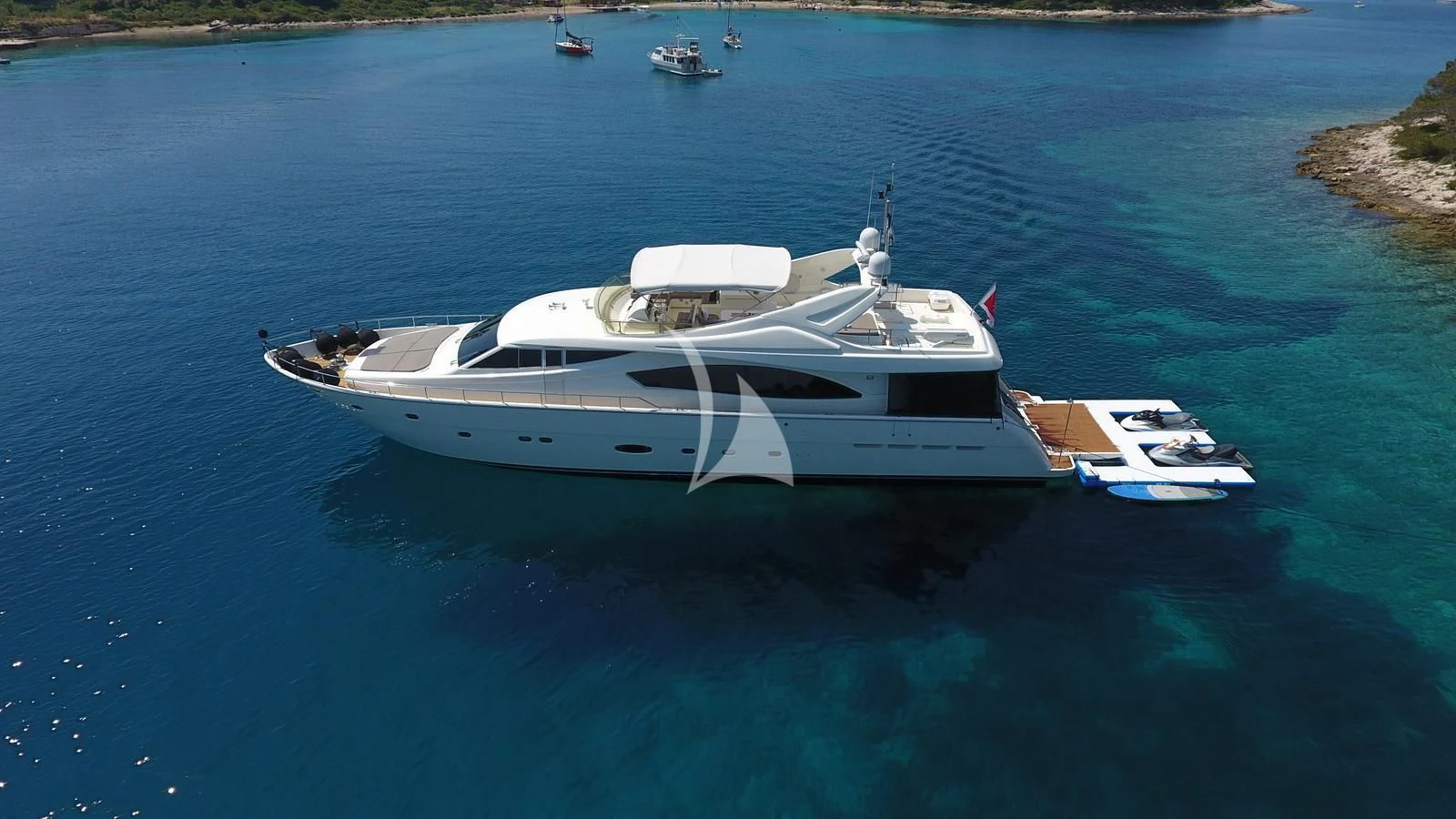a boat on the water aboard MISS KATARIINA Yacht for Sale