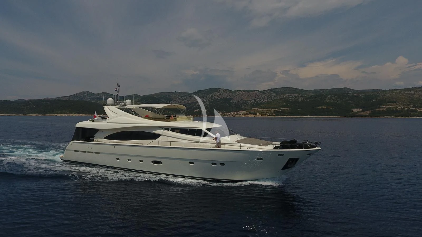 a white yacht on the water aboard MISS KATARIINA Yacht for Sale