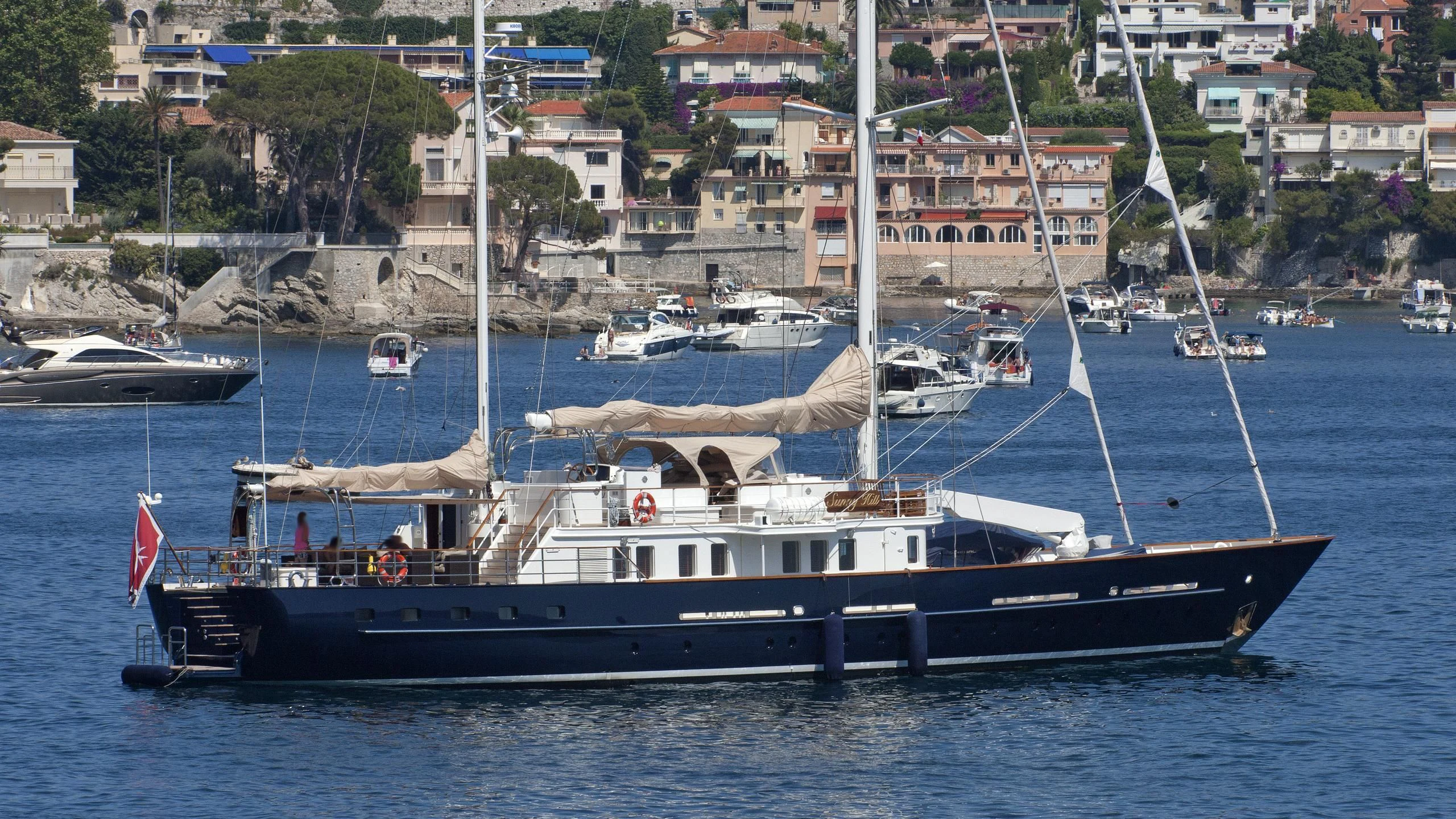 a boat in the water aboard SUNNY HILL Yacht for Sale