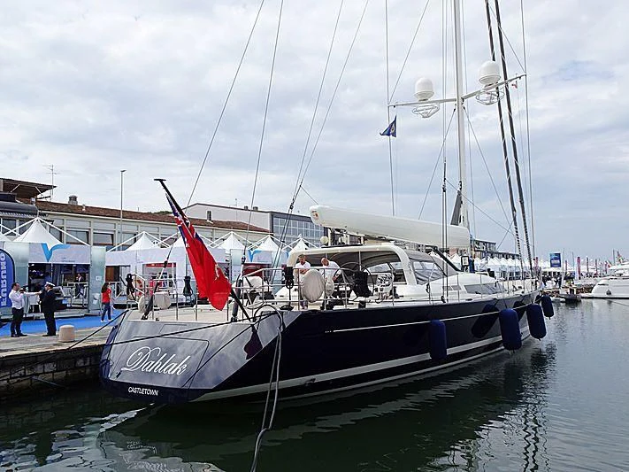 a boat is docked aboard DAHLAK Yacht for Sale