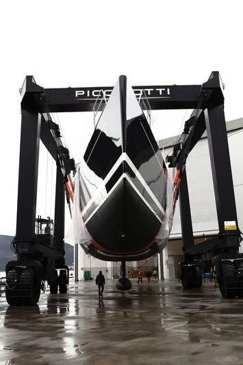 a large black and white machine aboard DAHLAK Yacht for Sale