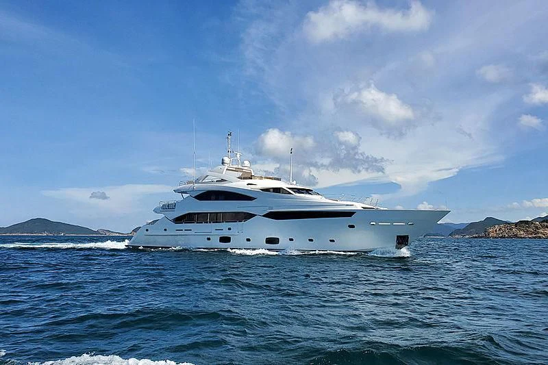 a boat in the water aboard THE DOGS Yacht for Sale