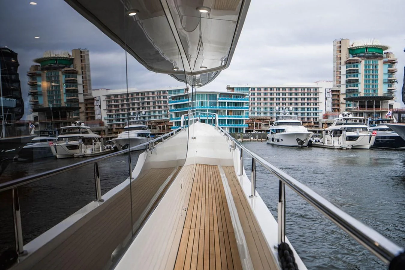 a dock with boats on it aboard FAR NIENTE Yacht for Sale