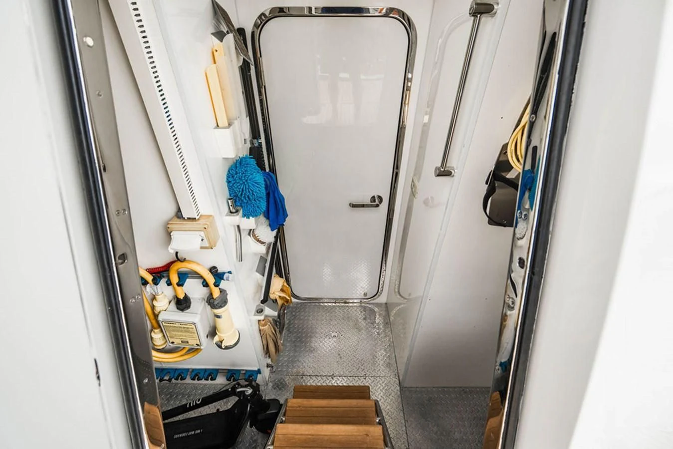 a room with a door open aboard FAR NIENTE Yacht for Sale