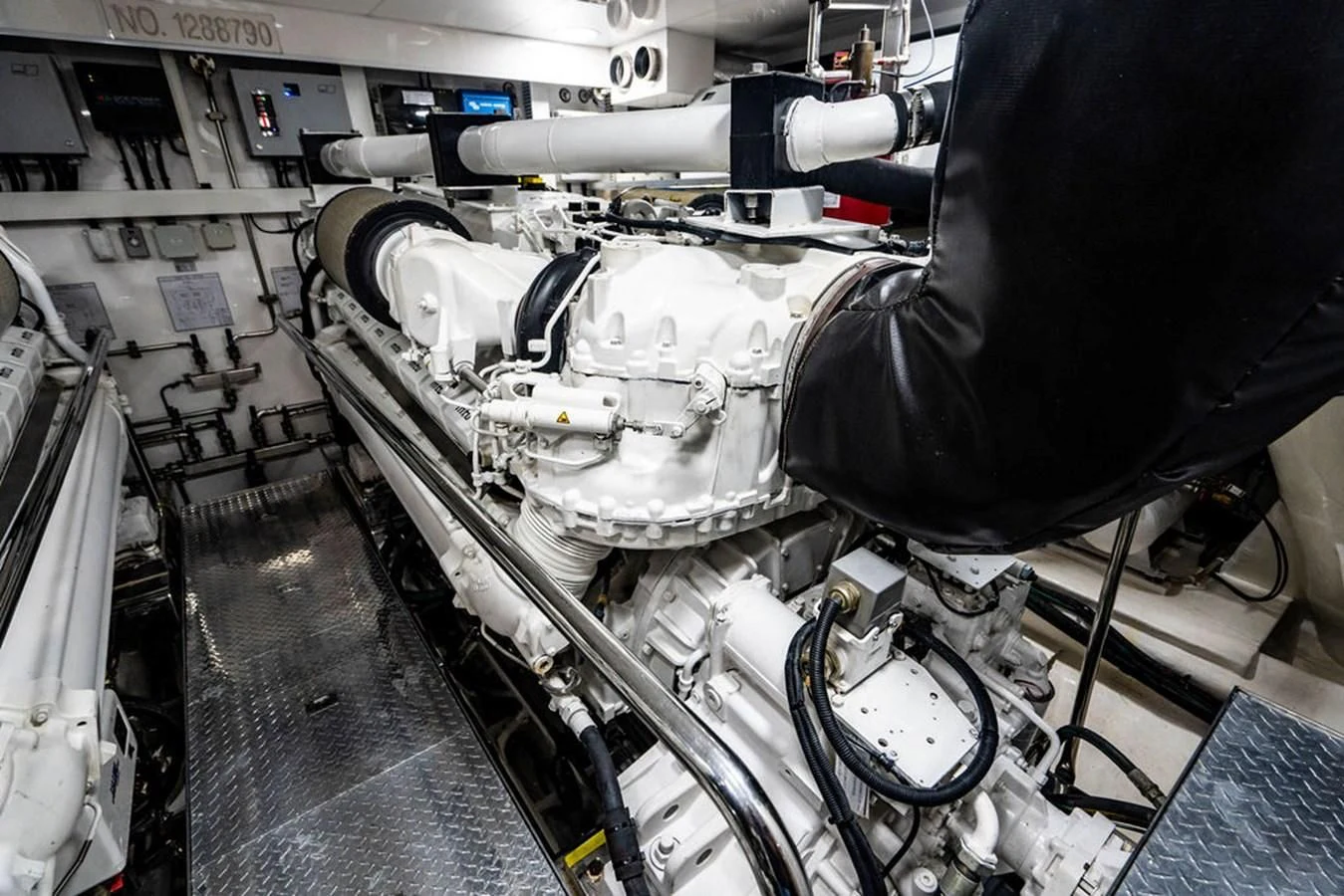 a machine with a large metal cylinder aboard FAR NIENTE Yacht for Sale