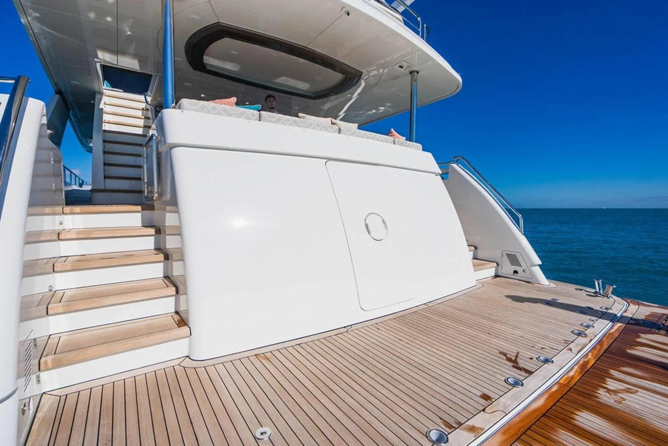 a boat on a deck aboard FAR NIENTE Yacht for Sale