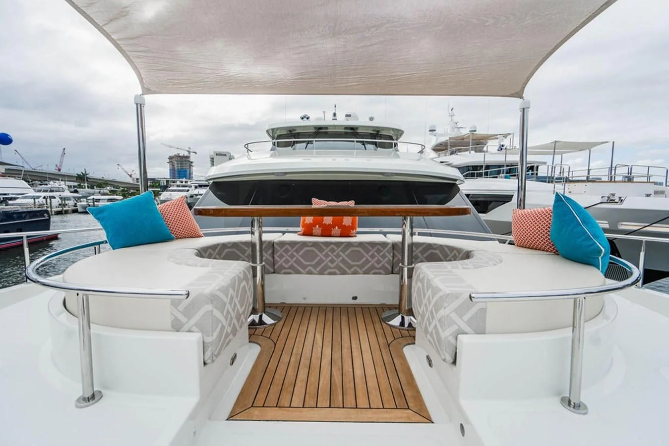 a boat on a deck aboard FAR NIENTE Yacht for Sale