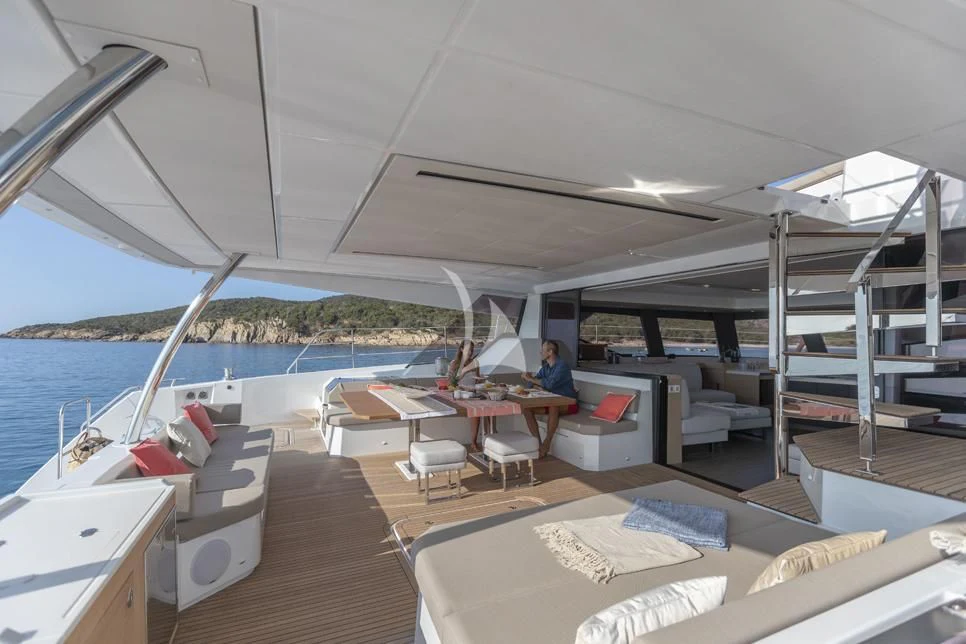 a boat on the water aboard PIXIE Yacht for Charter