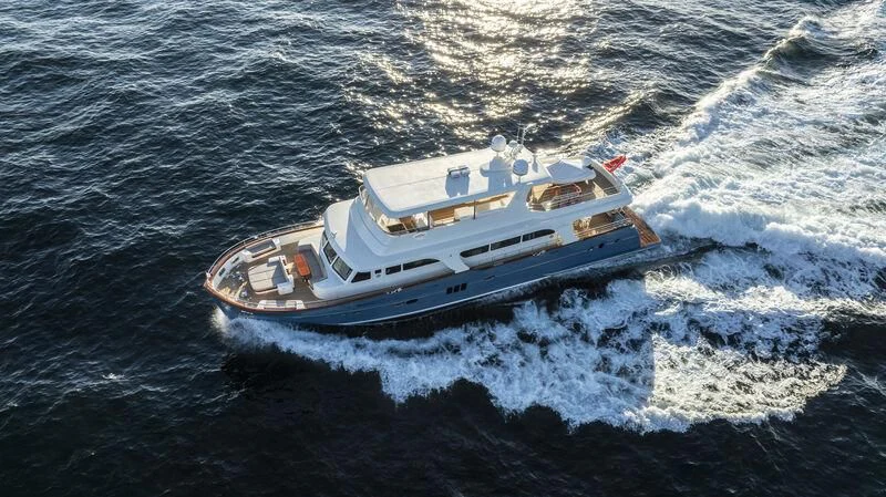 a boat on the water aboard EMPIRE Yacht for Sale