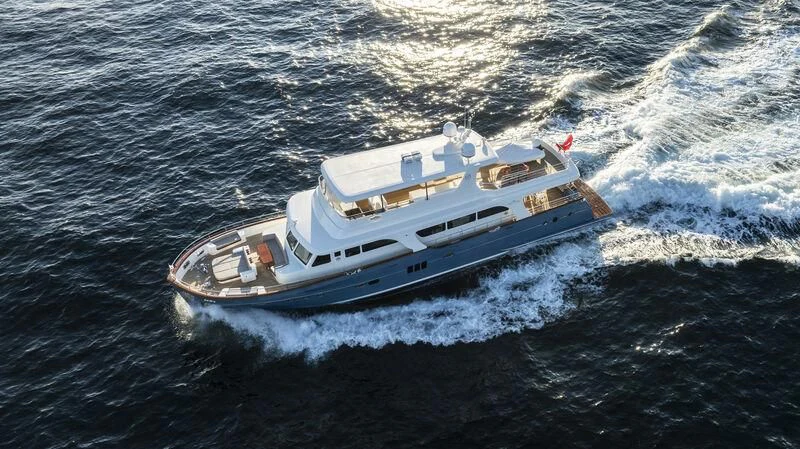 a boat on the water aboard EMPIRE Yacht for Sale