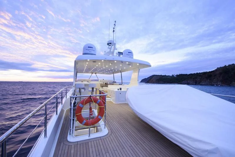 a ship on the water aboard EMPIRE Yacht for Sale