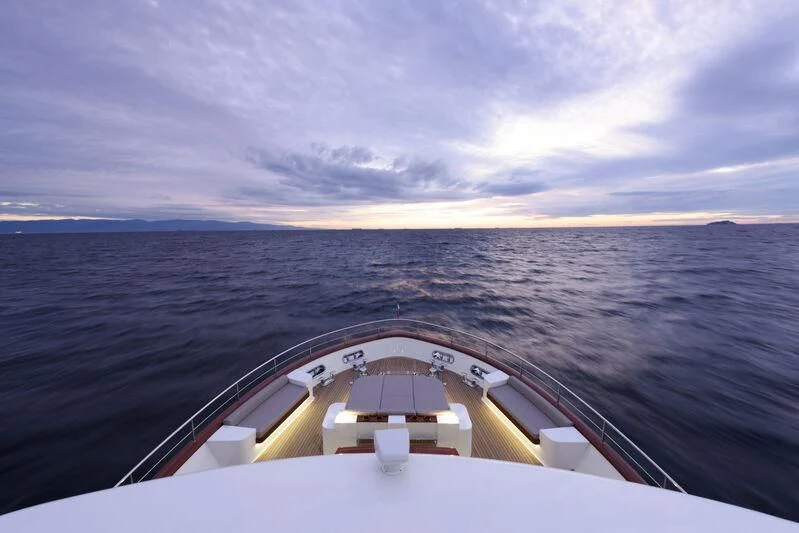 a boat on the water aboard EMPIRE Yacht for Sale