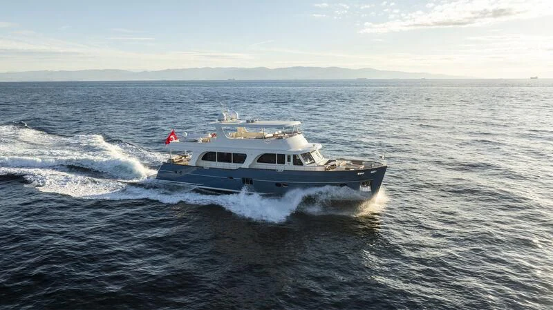 a boat on the water aboard EMPIRE Yacht for Sale