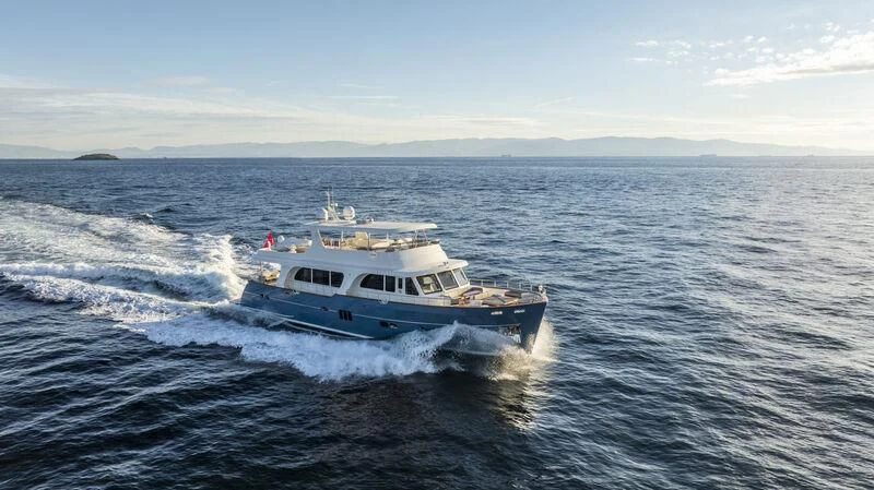 a boat on the water aboard EMPIRE Yacht for Sale