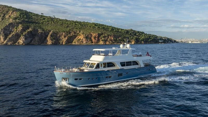 a boat on the water aboard EMPIRE Yacht for Sale