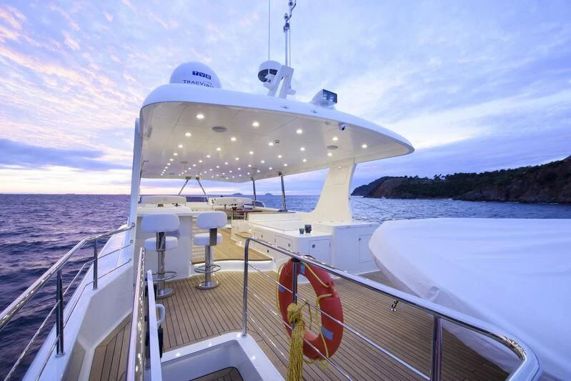 a boat on the water aboard EMPIRE Yacht for Sale