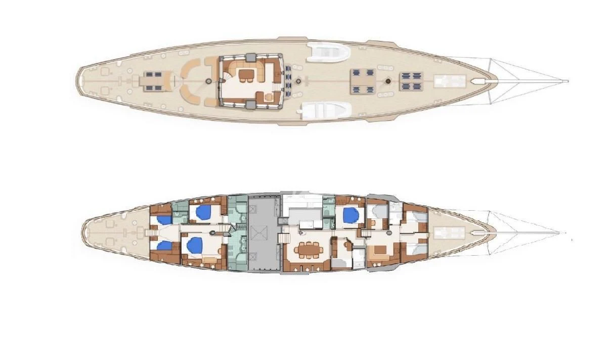 a model of a building aboard MALCOLM MILLER Yacht for Sale