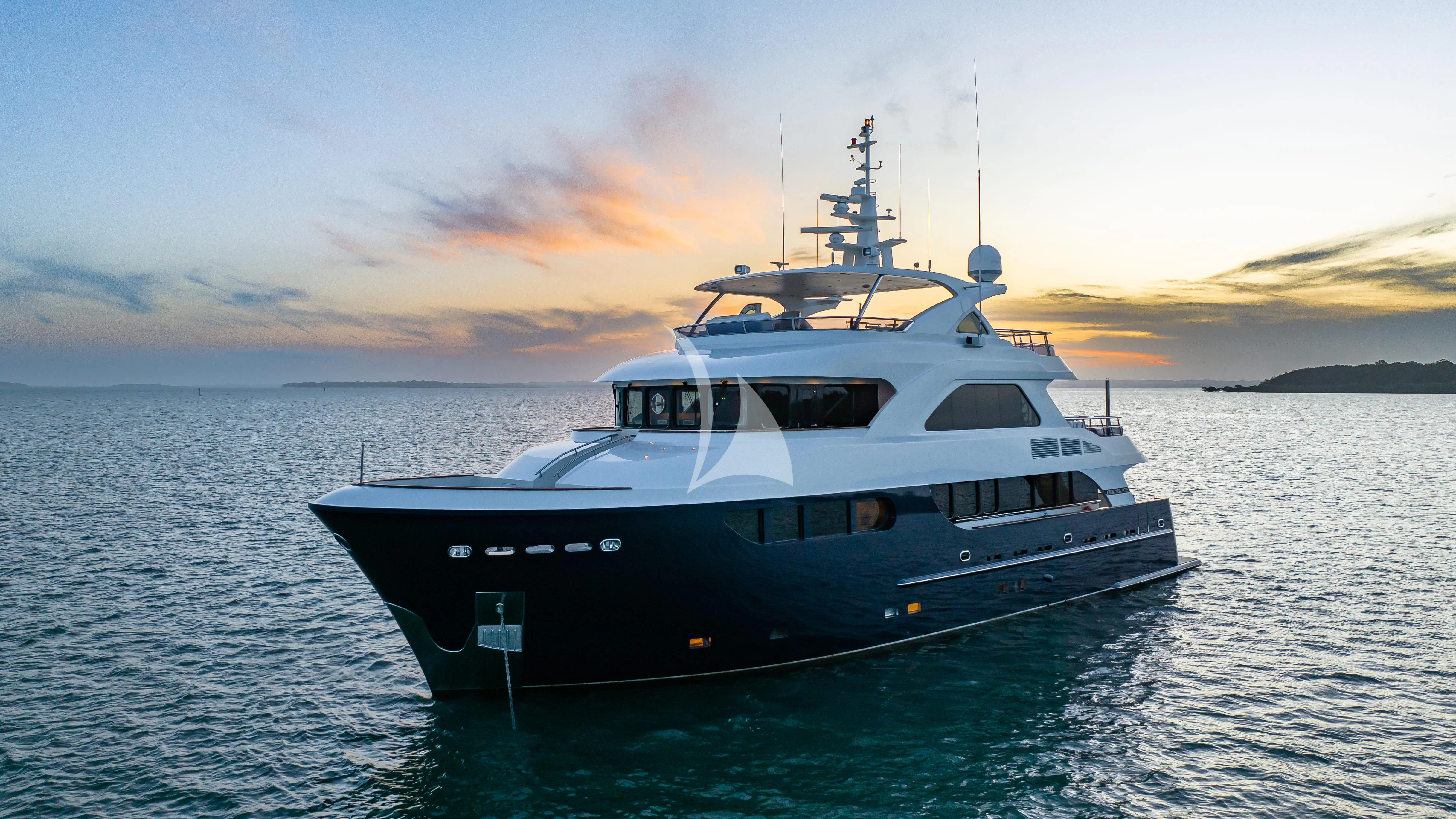 a boat in the water aboard INTRIGUE Yacht for Sale