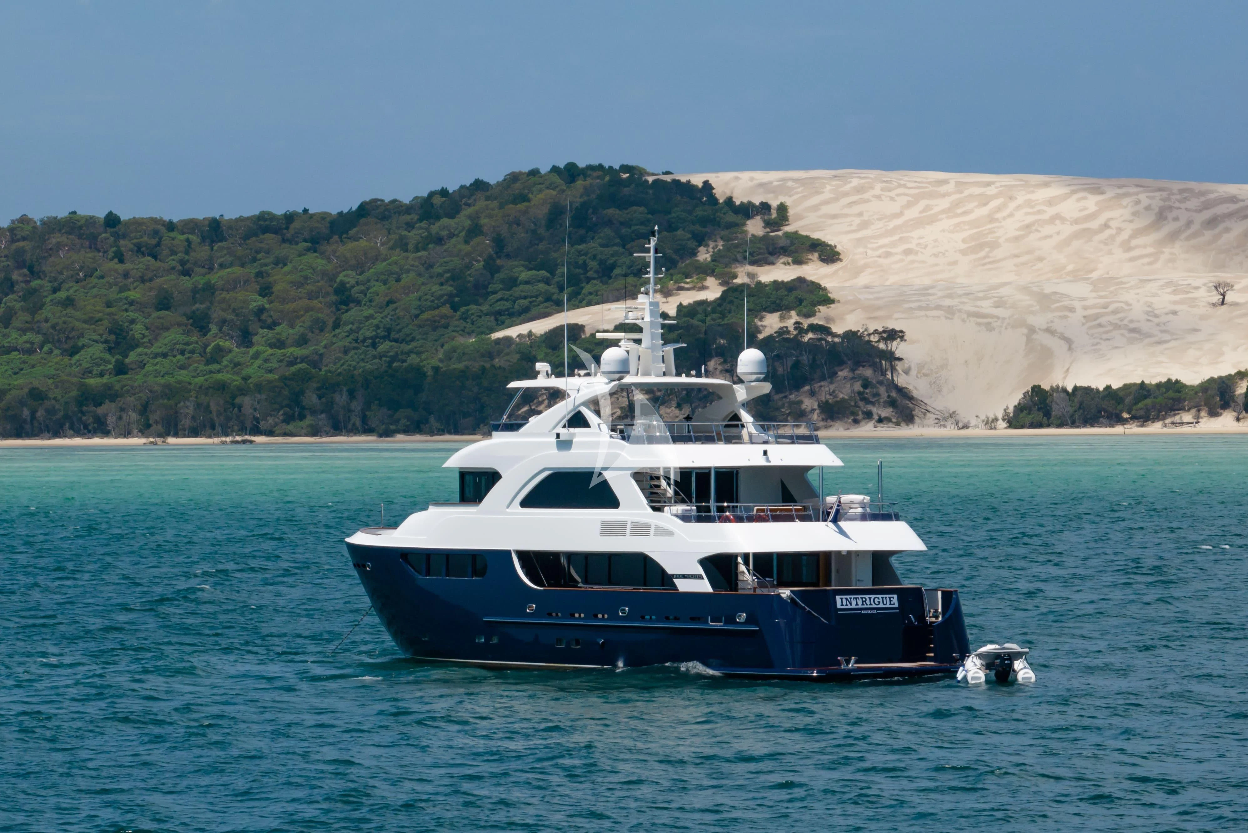 a boat in the water aboard INTRIGUE Yacht for Sale