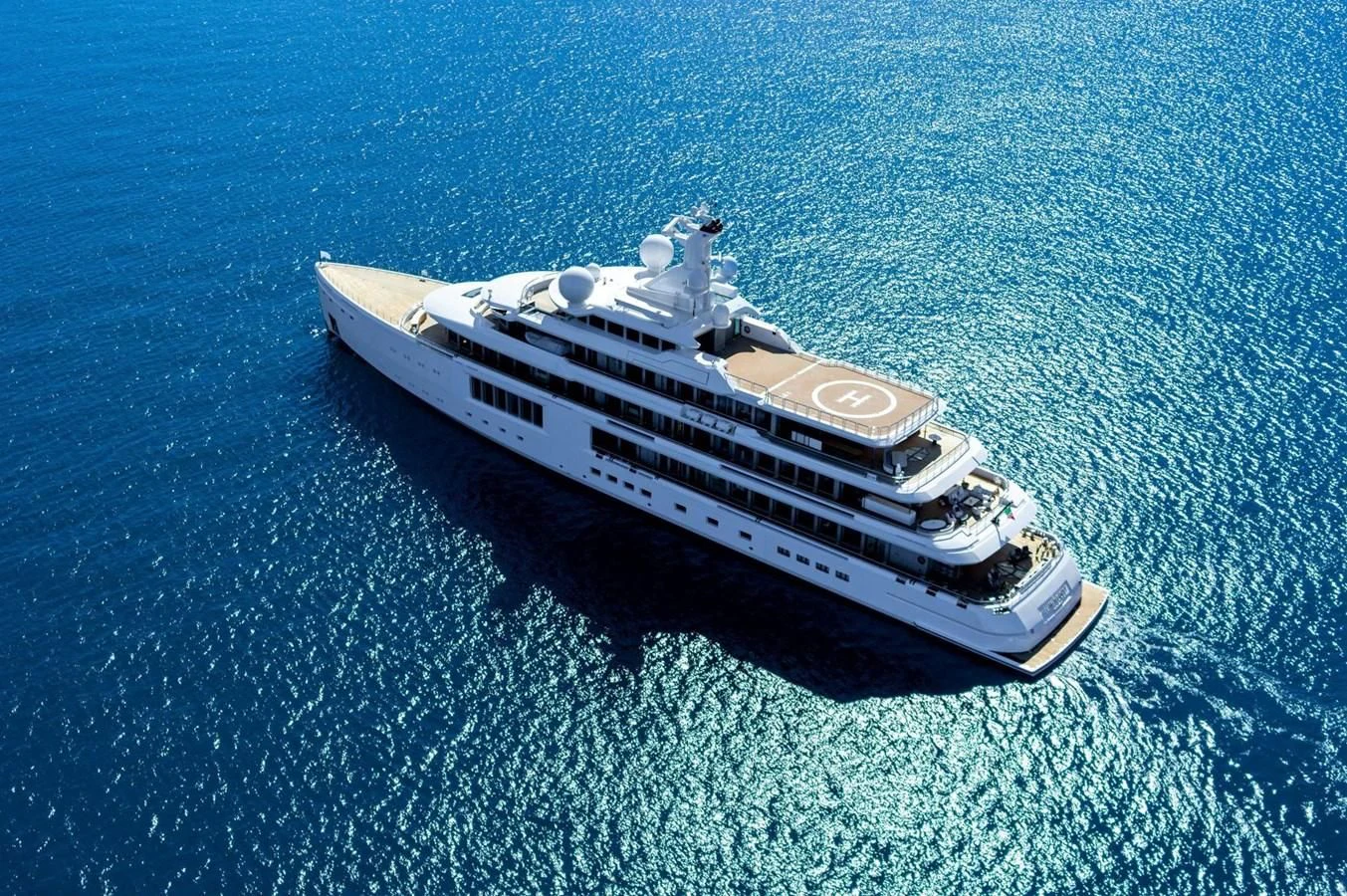 a spaceship in the sky aboard LUMINOSITY Yacht for Sale