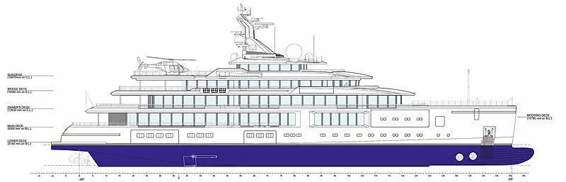 diagram aboard LUMINOSITY Yacht for Sale