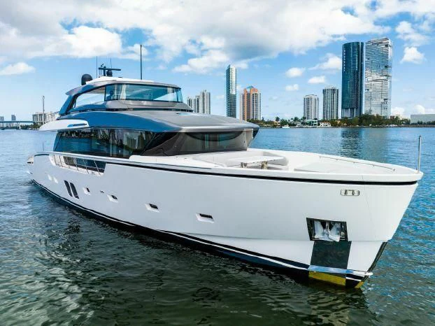 a boat in the water aboard ABOUT TIME Yacht for Sale